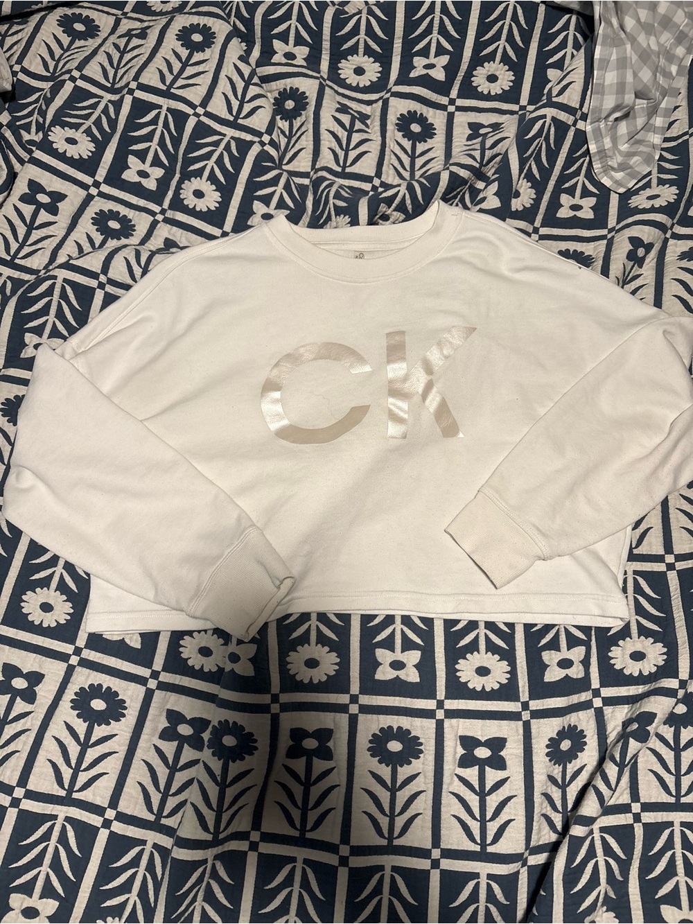 Calvin Klein White Logo Crewneck